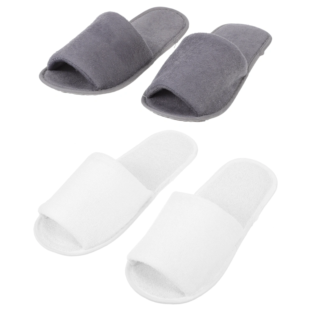 2 Pairs Travel Folding Slippers Non-slip Slippers For Home Hotel Use (Assorted Color)