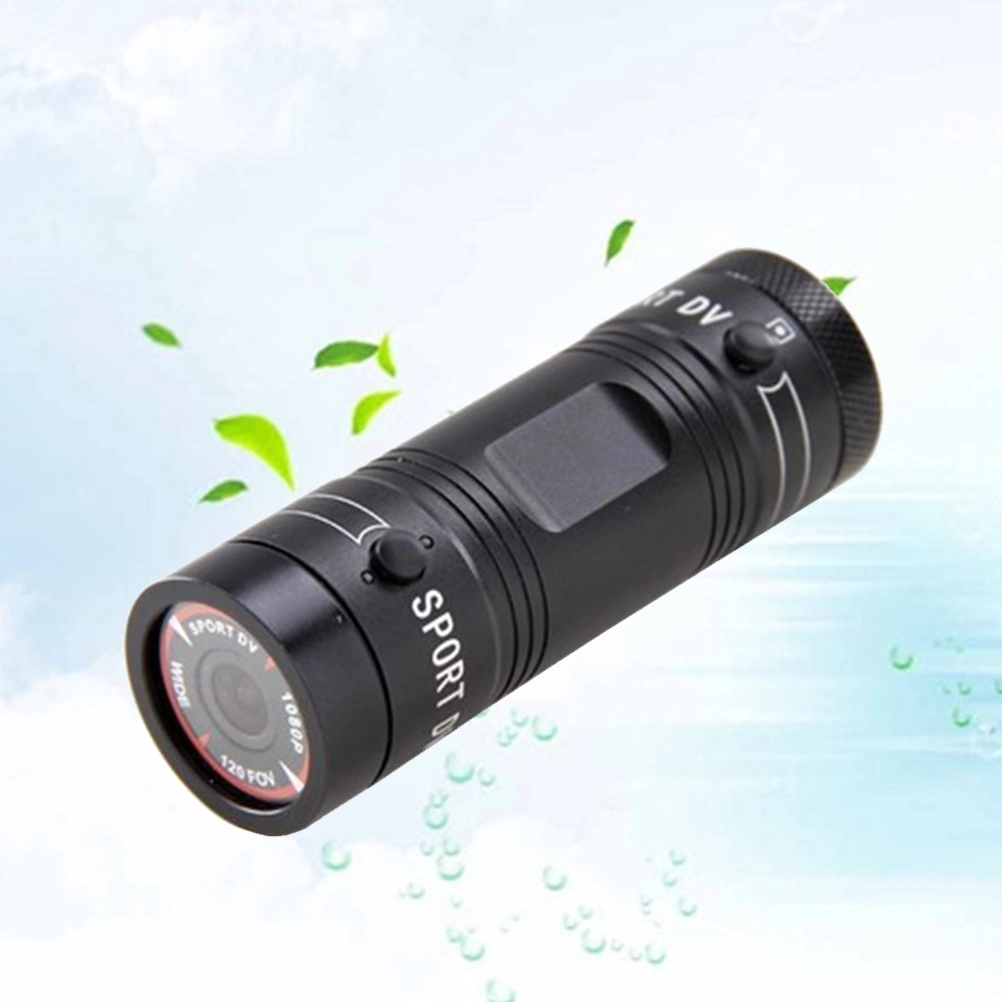 Mini Camera Portable Waterproof Outdoor Sports DV 1080P Recorder for Hiking Camping (Black+White)