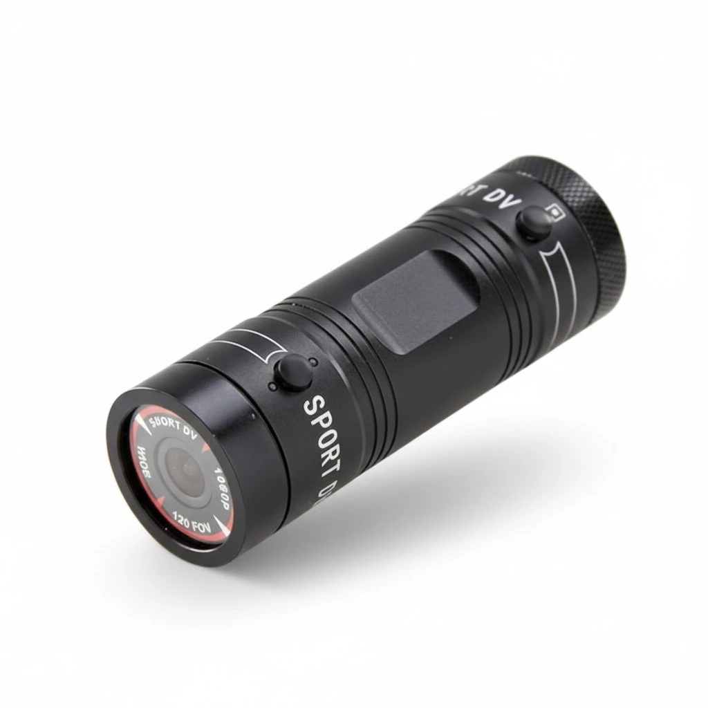 Mini Camera Portable Waterproof Outdoor Sports DV 1080P Recorder for Hiking Camping (Black+White)