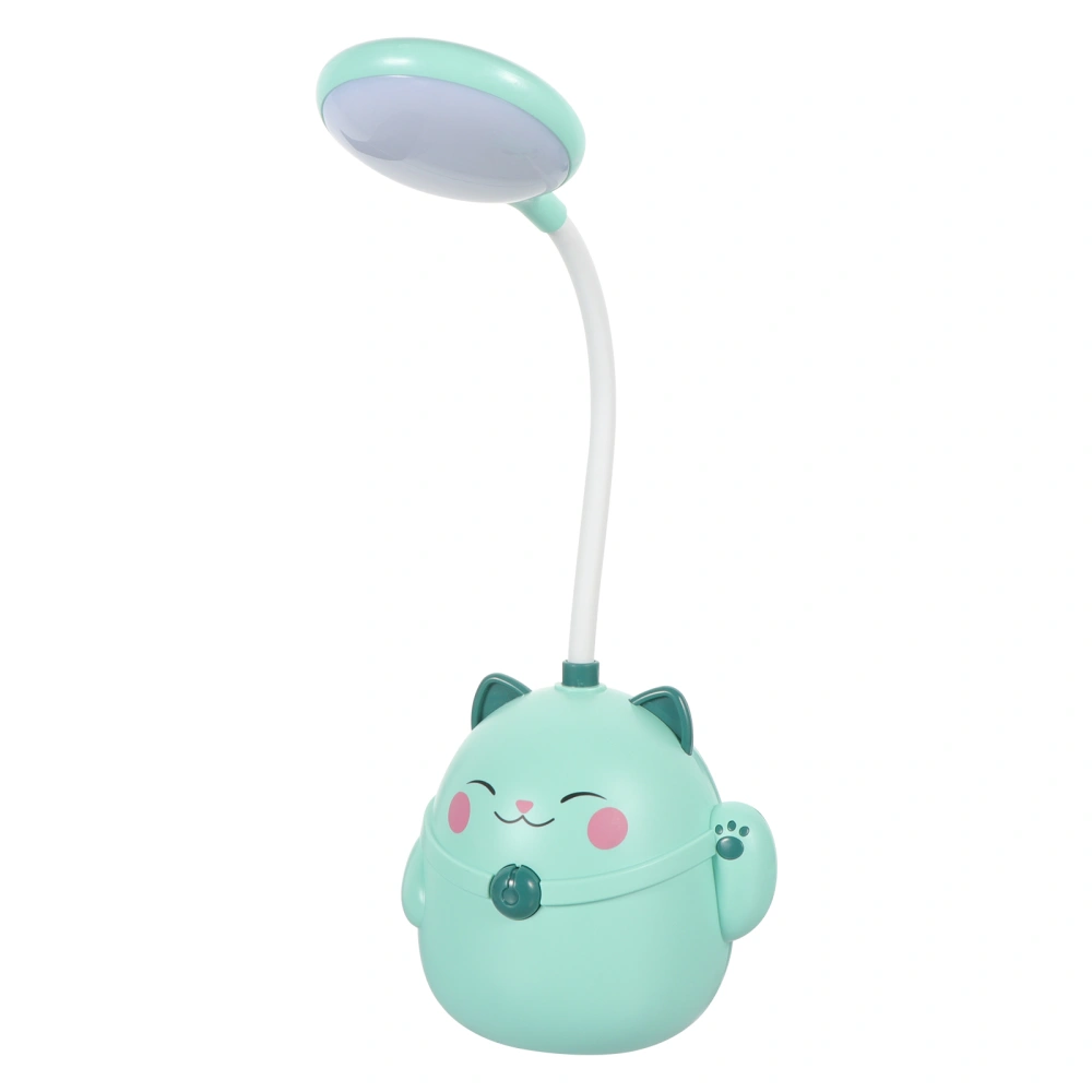 LED Desk Lamp USB Charging Reading Table Lamp Cat Pen Holder for Office School