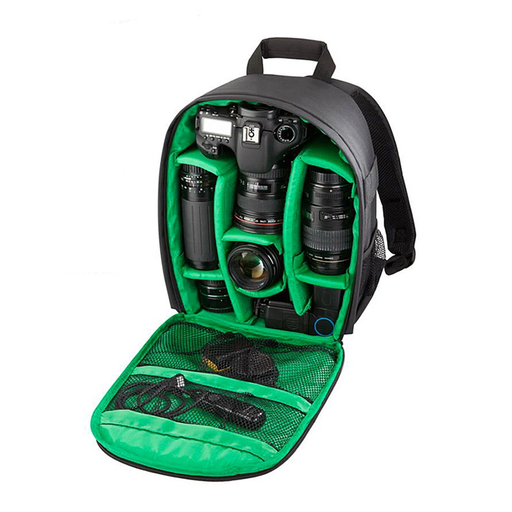 Durable Camera Backpack DSLR Camera Bag Water-resistant Multi-functional Breathable Camera Bag(Green)