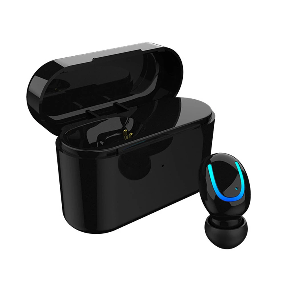 Q26 Mini Wireless4.1 Earphone in-Ear Earphone with MicHeadphone with Charging Box (Black)