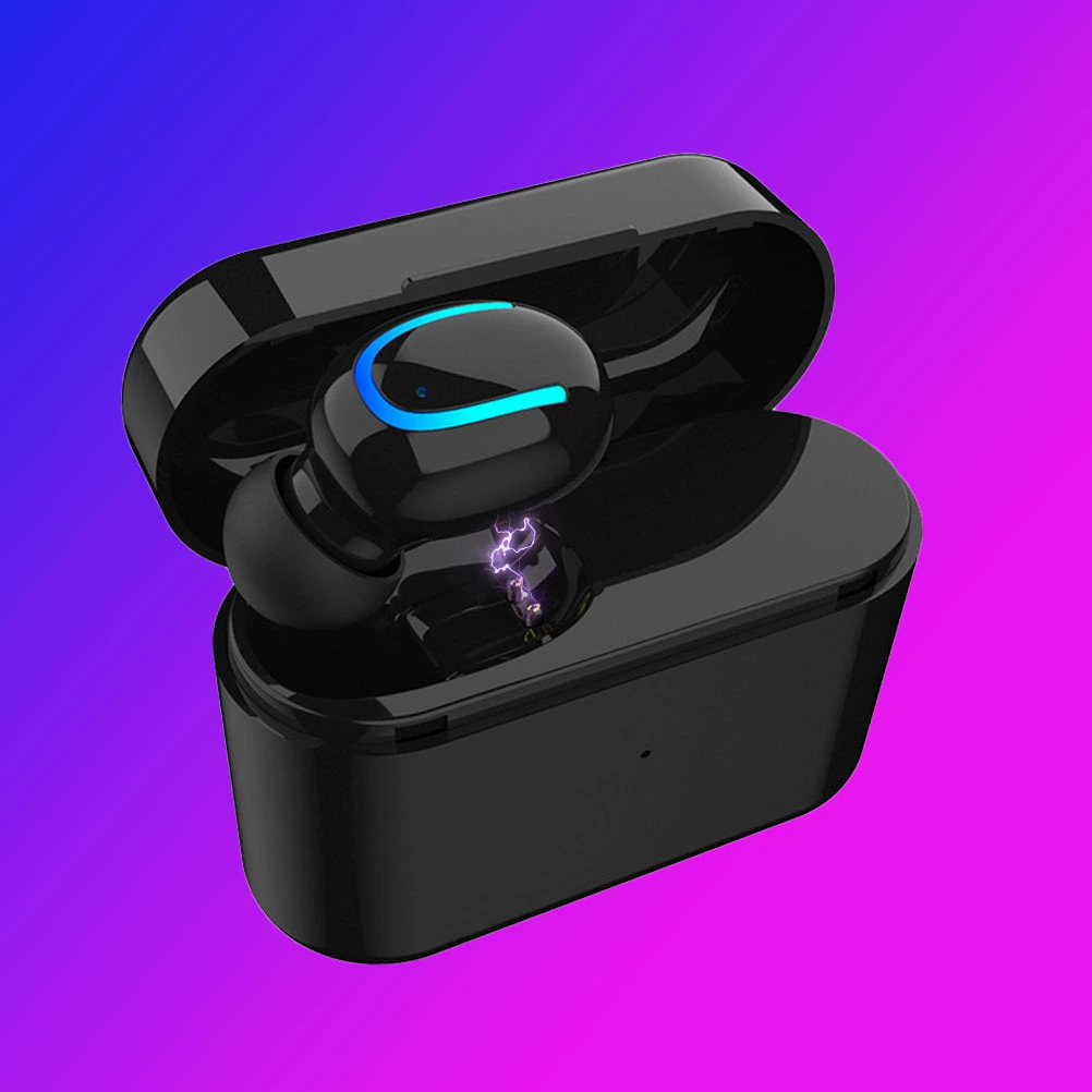 Q26 Mini Wireless4.1 Earphone in-Ear Earphone with MicHeadphone with Charging Box (Black)