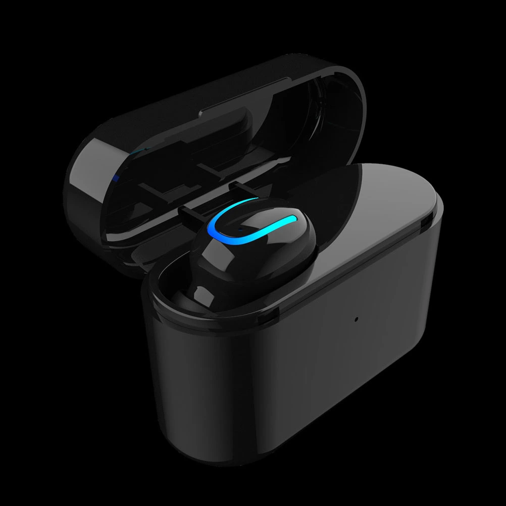 Q26 Mini Wireless4.1 Earphone in-Ear Earphone with MicHeadphone with Charging Box (Black)