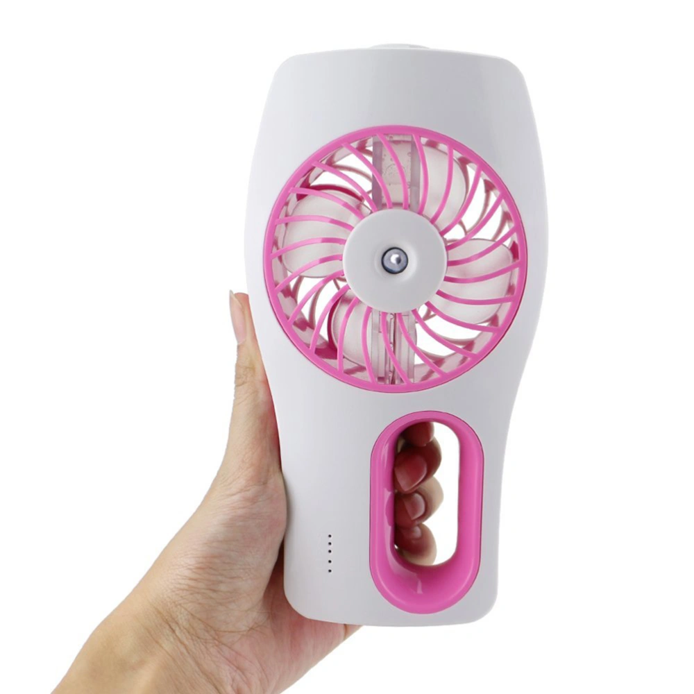 Handheld USB Mini Misting Fan with Personal Cooling Humidifier (Pink)