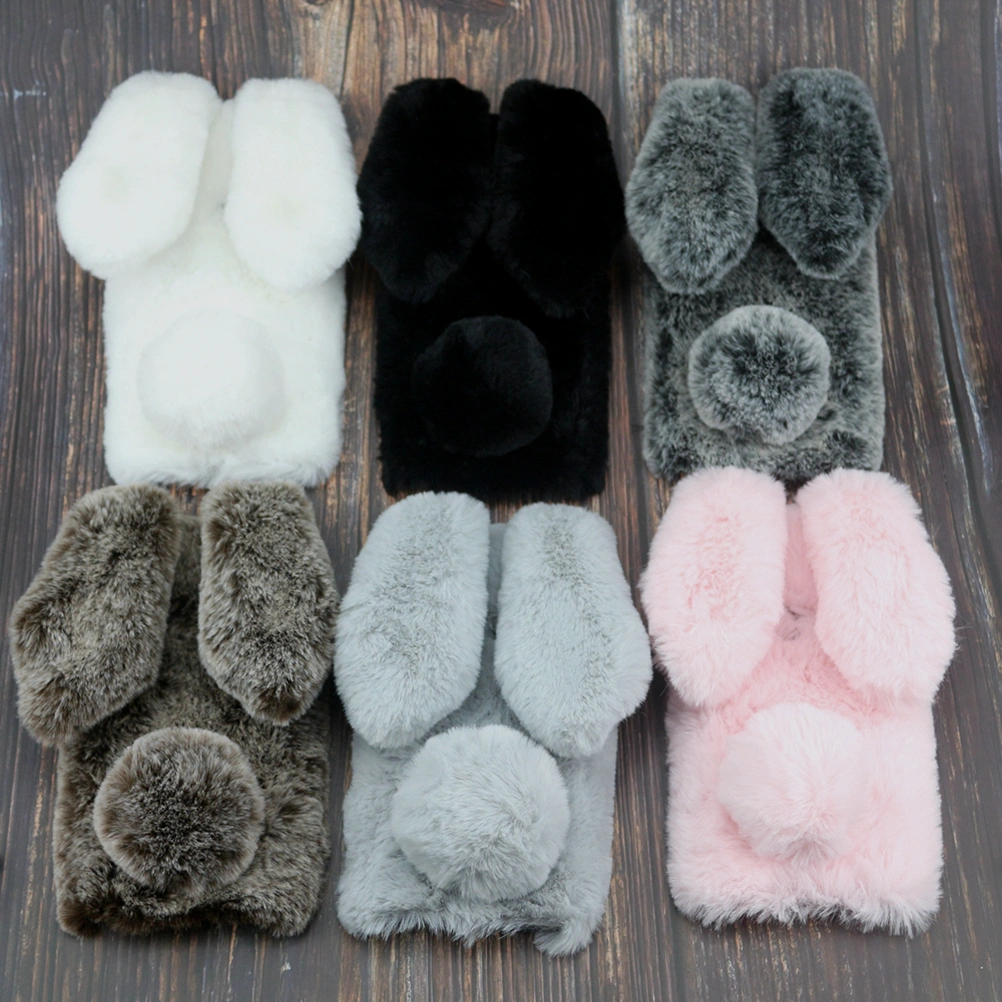Lovely Bunny Phone Cover Plush Phone Protective Case Compatible for Moto G Play