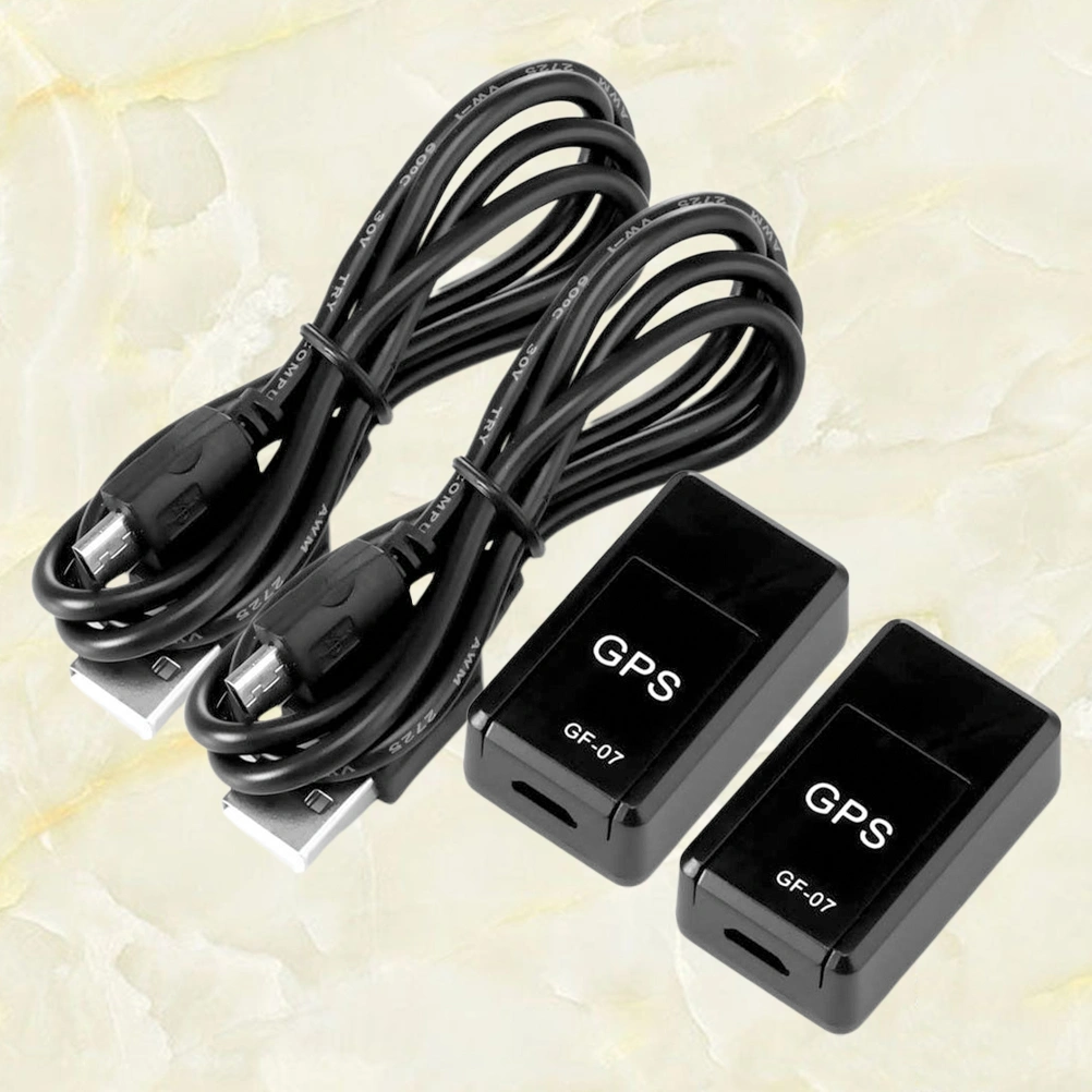 2Pcs Mini Magnetic GPS Real-Time Portable Magnetic Tracking Device GPRS Locator Global Track Query Anti-Lost Tracking(GF07)