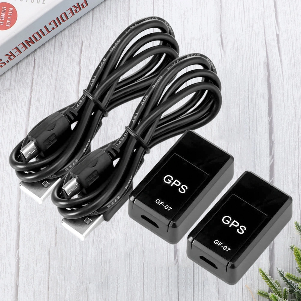 2Pcs Mini Magnetic GPS Real-Time Portable Magnetic Tracking Device GPRS Locator Global Track Query Anti-Lost Tracking(GF07)
