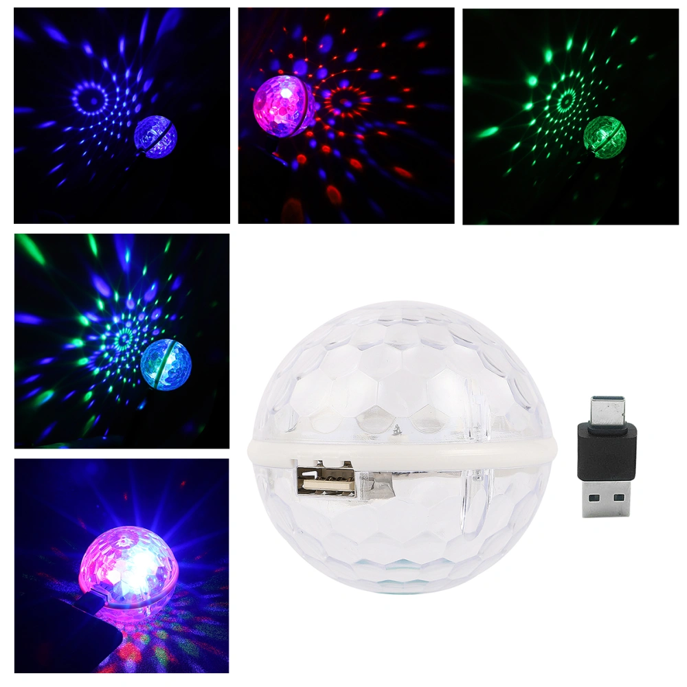 1Pc USB Mini Disco Lights Portable Light USB Powered LED Stage Ball DJ Lighting