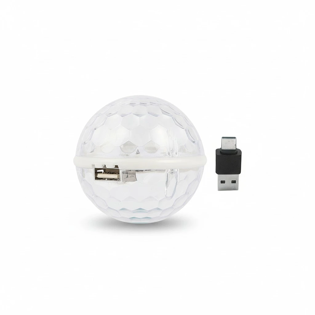 1Pc USB Mini Disco Lights Portable Light USB Powered LED Stage Ball DJ Lighting