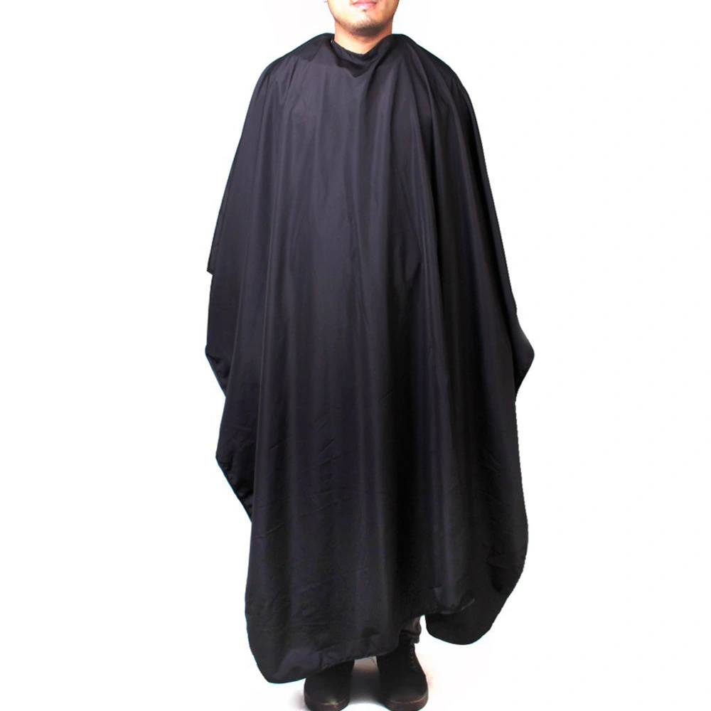 Black Barber Hair Beauty Salon Cape Hairdressing Gown (Lining Random Color)