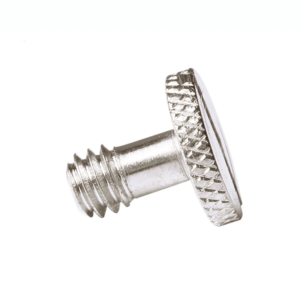 5PCS 1/4 inch Flat Head Screw Slotted Camera Gimbal Screw Quick Release Adapter for DSLR Camera Tripod Light Stand - British System (Silver)