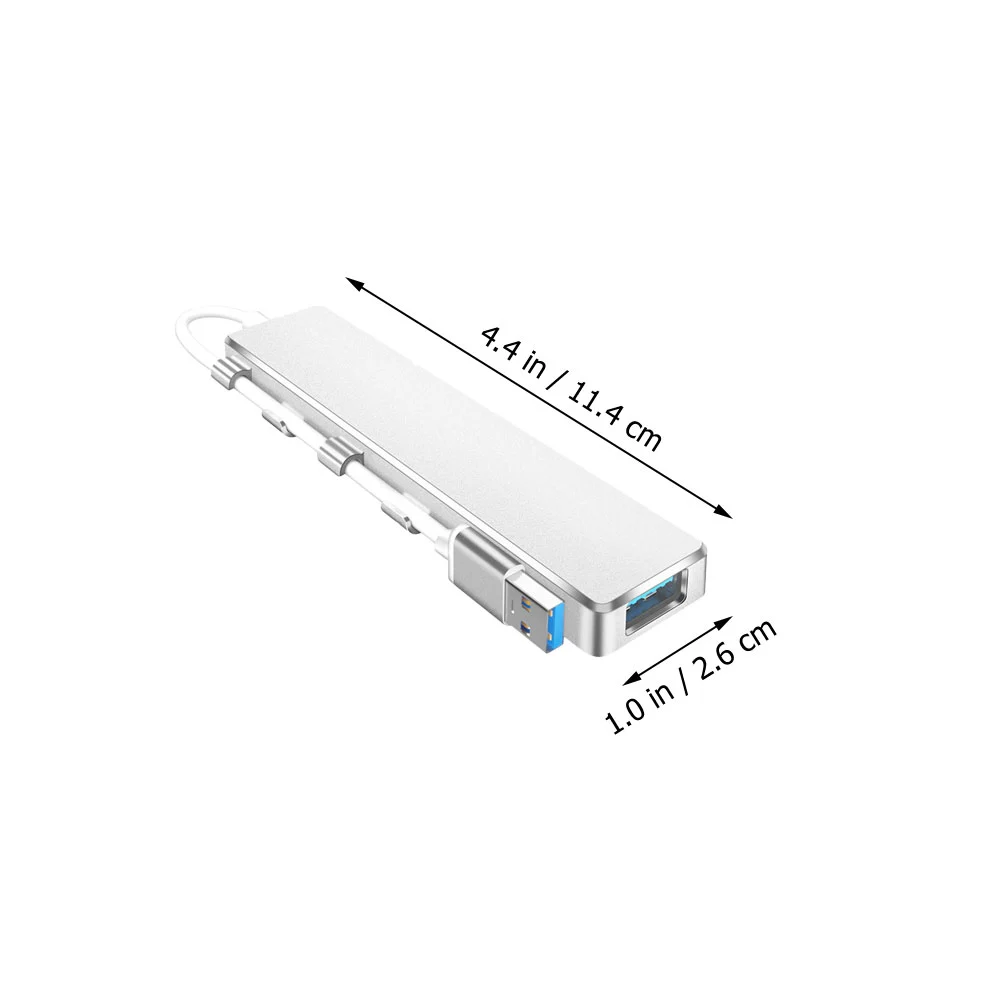 1pc USB Hub Laptop 4 Ports Expansion Transfer Adapter for Office Home Use