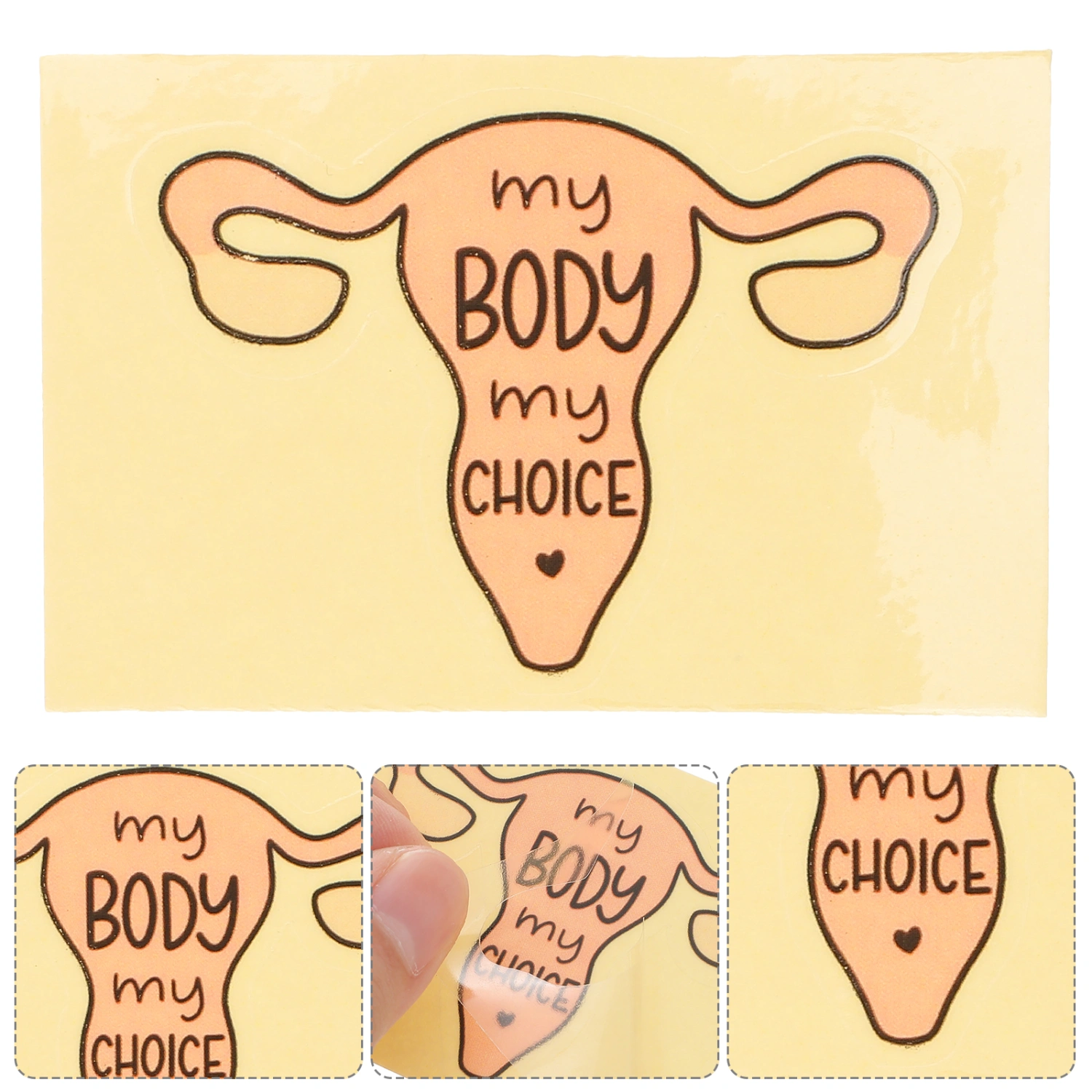 3pcs My Body My Choice Sticker Vinyl Stickers for Laptop Phone Water Bottle Car
