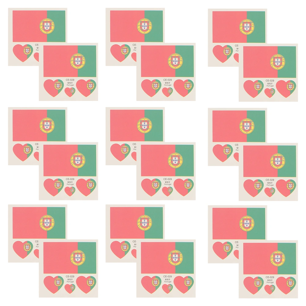 25Pcs Country Stickers Sport Match National Flag Tattoos Sticker Waterproof Stickers