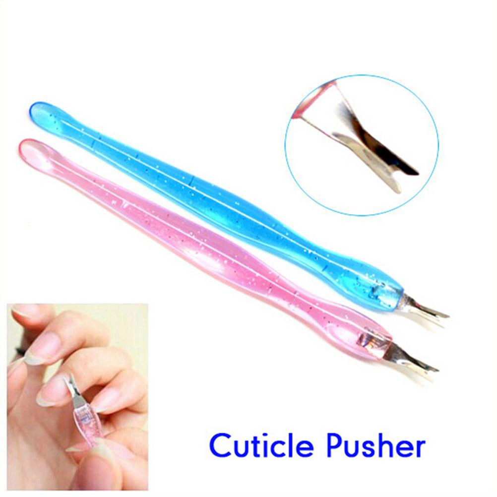 12pcs Nail Art Tools Pedicure Cuticle Trimmer Remover Pusher Dead Skin Callus Removal Fork (Blue, White and Red)