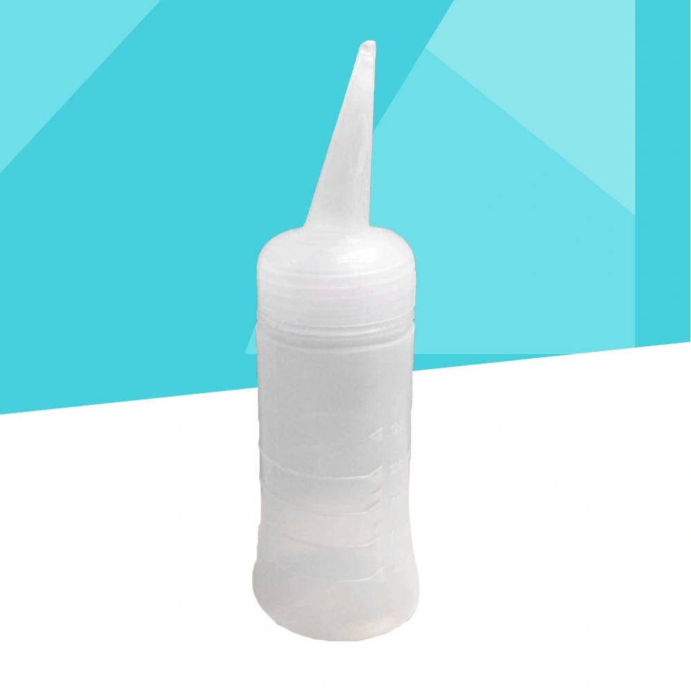 120ml Hair Dye Bottle Applicator Slant Tip and Scale Dispensing with Graduated Scale Salon Hair Coloring Dyeing