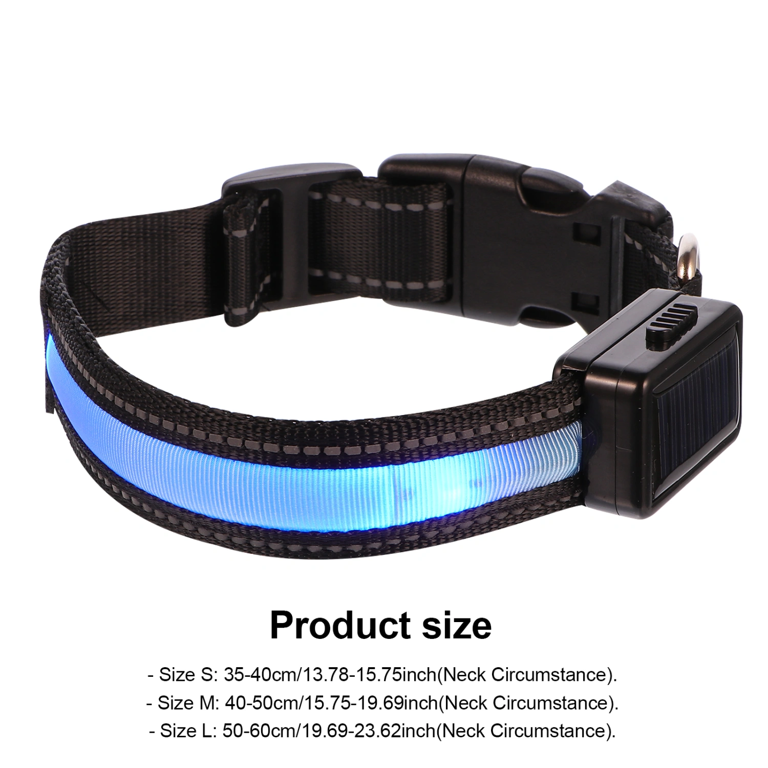 1 Set Light Up Dog Collar Glowing Pet Dog Collar LED Dog Flashing Collar