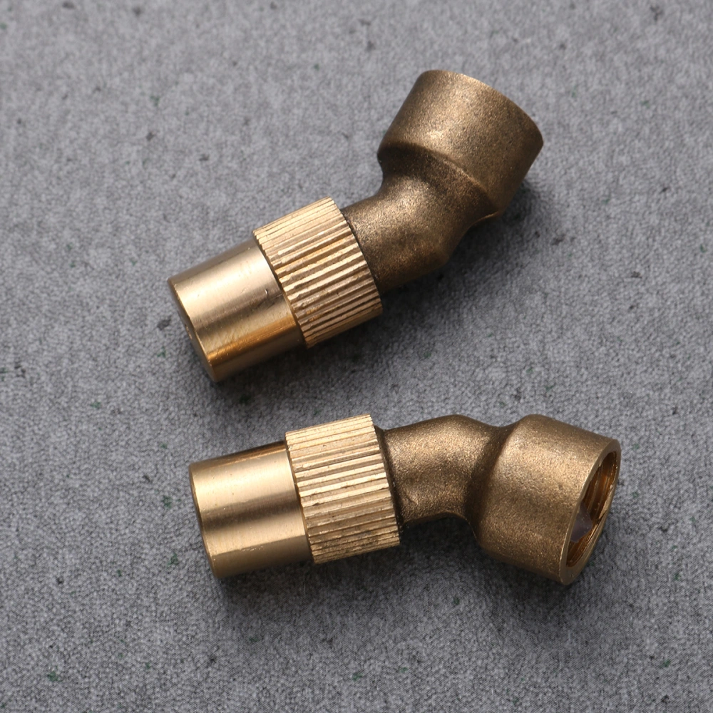 2Pcs 45 Degree Bending Spray Nozzle Copper Adjustable Agricultural Sprayer Farm Vehicle Agricultural Plant Home Garden Park Spraying Cooling Nozzle