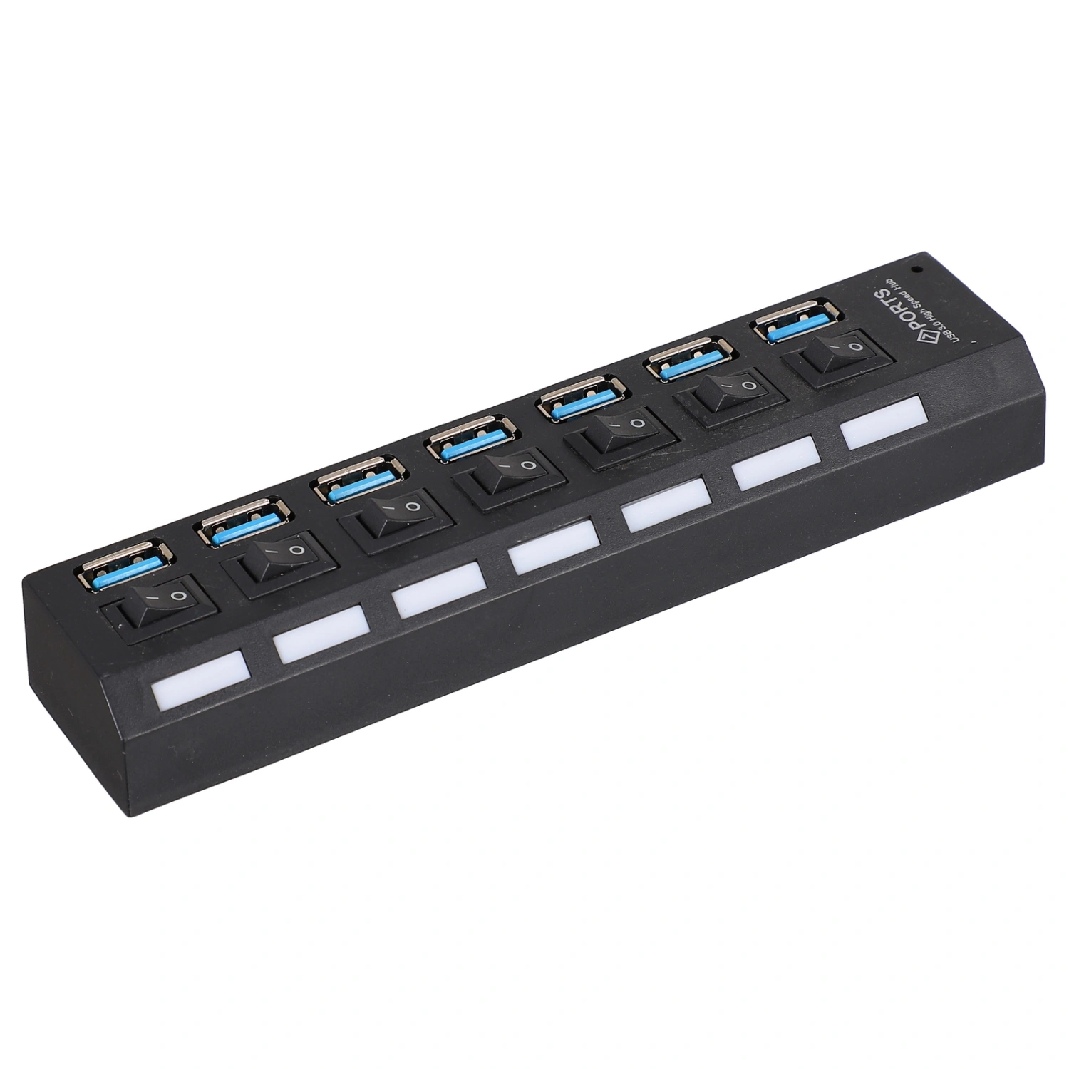 USB Hub Expansion Transfer Adapter 7 Ports Laptop Computer Accessories US Plug