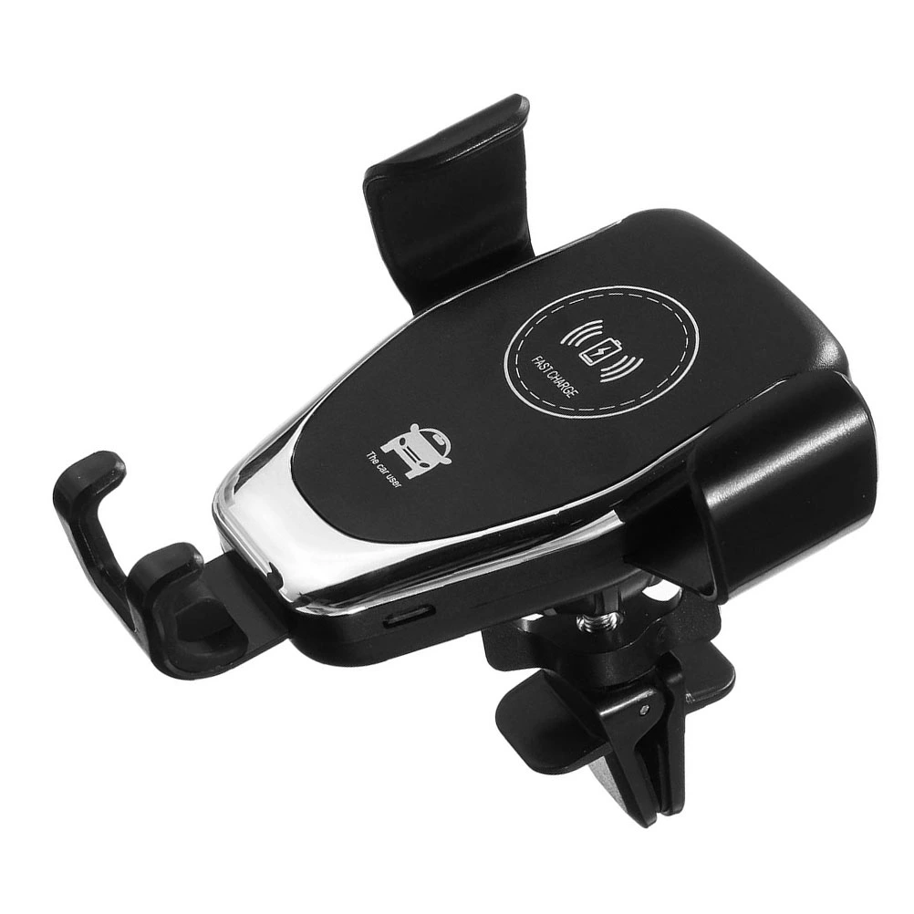 Universal Intelligent Car Wireless Phone Charging Bracket Phone Support QI Multifunctional Phone Holding Rack (Black)