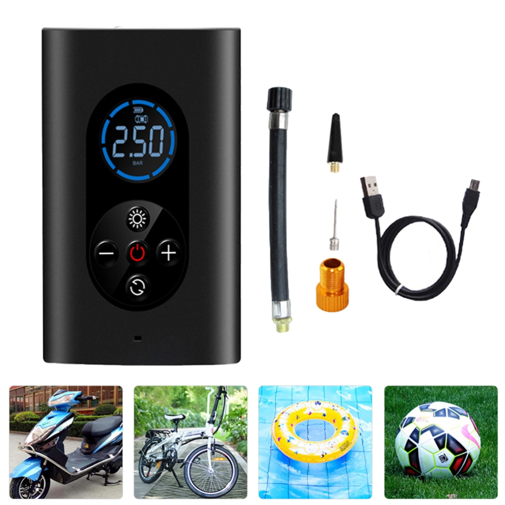 1 Set Portable Car Air Compressor Wireless Tire Inflator Rechargeable Air Pump