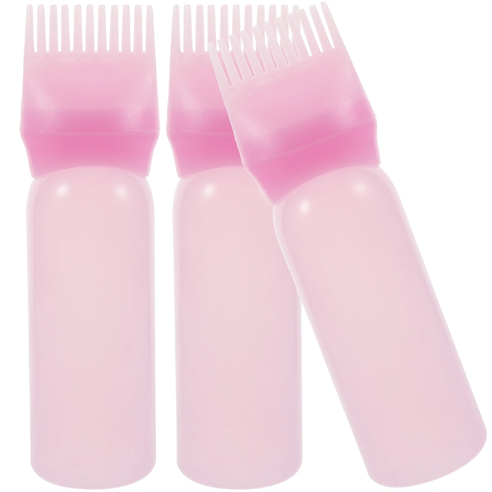 3pcs Root Comb Applicator Bottle Hair Oil Applicator Bottle Hair Dye Comb Bottle