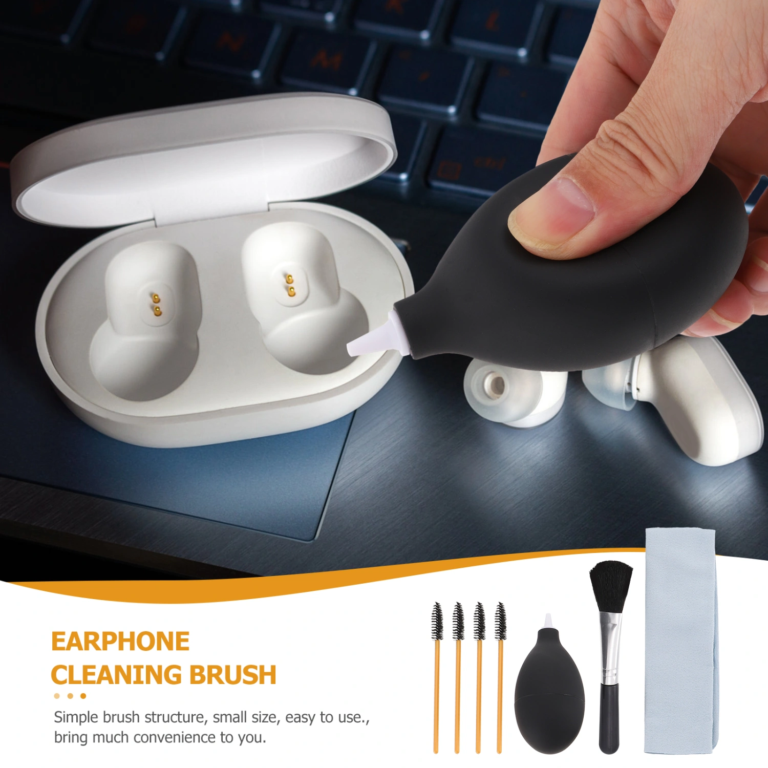 1 Set Headphone Cleaning Tools Wireless Earphone Cleaning Brushes Supply
