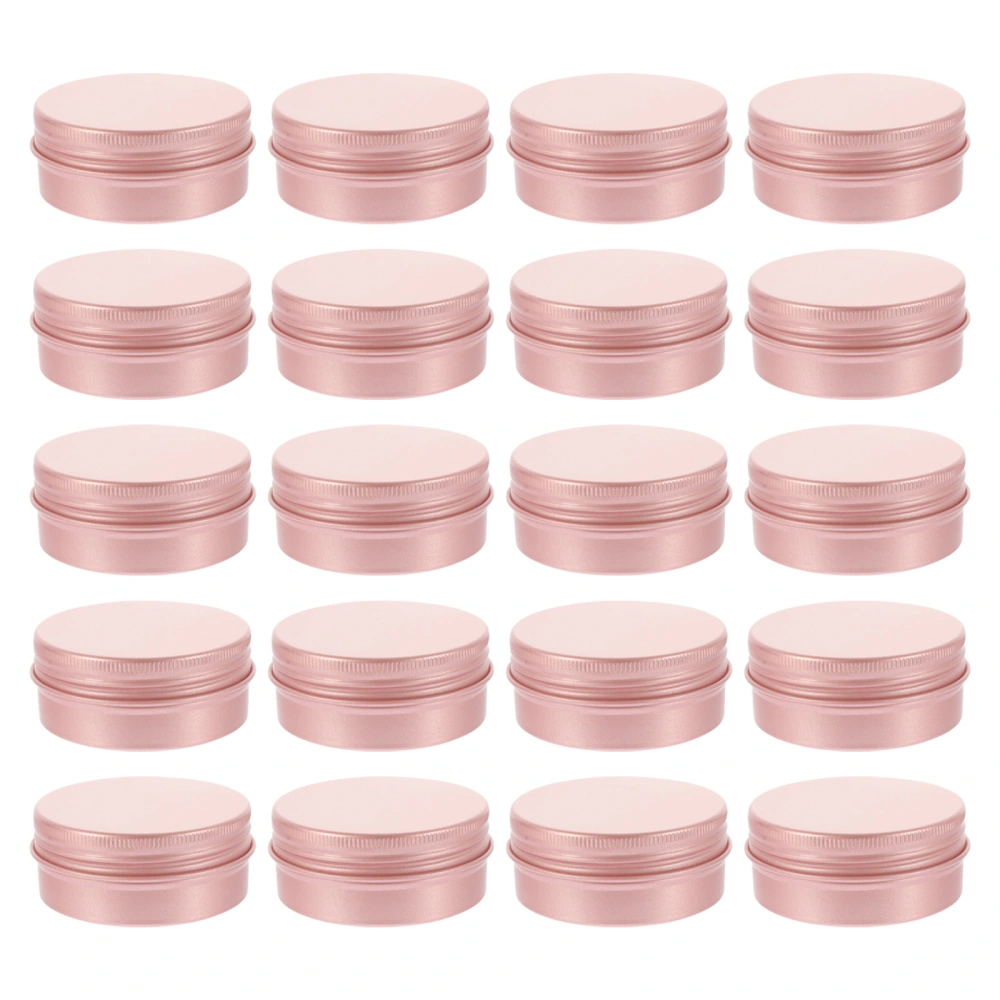 20pcs Spiral Lid Cosmetics Boxes Aluminum Durable Cream Boxes Travel Storage Boxes