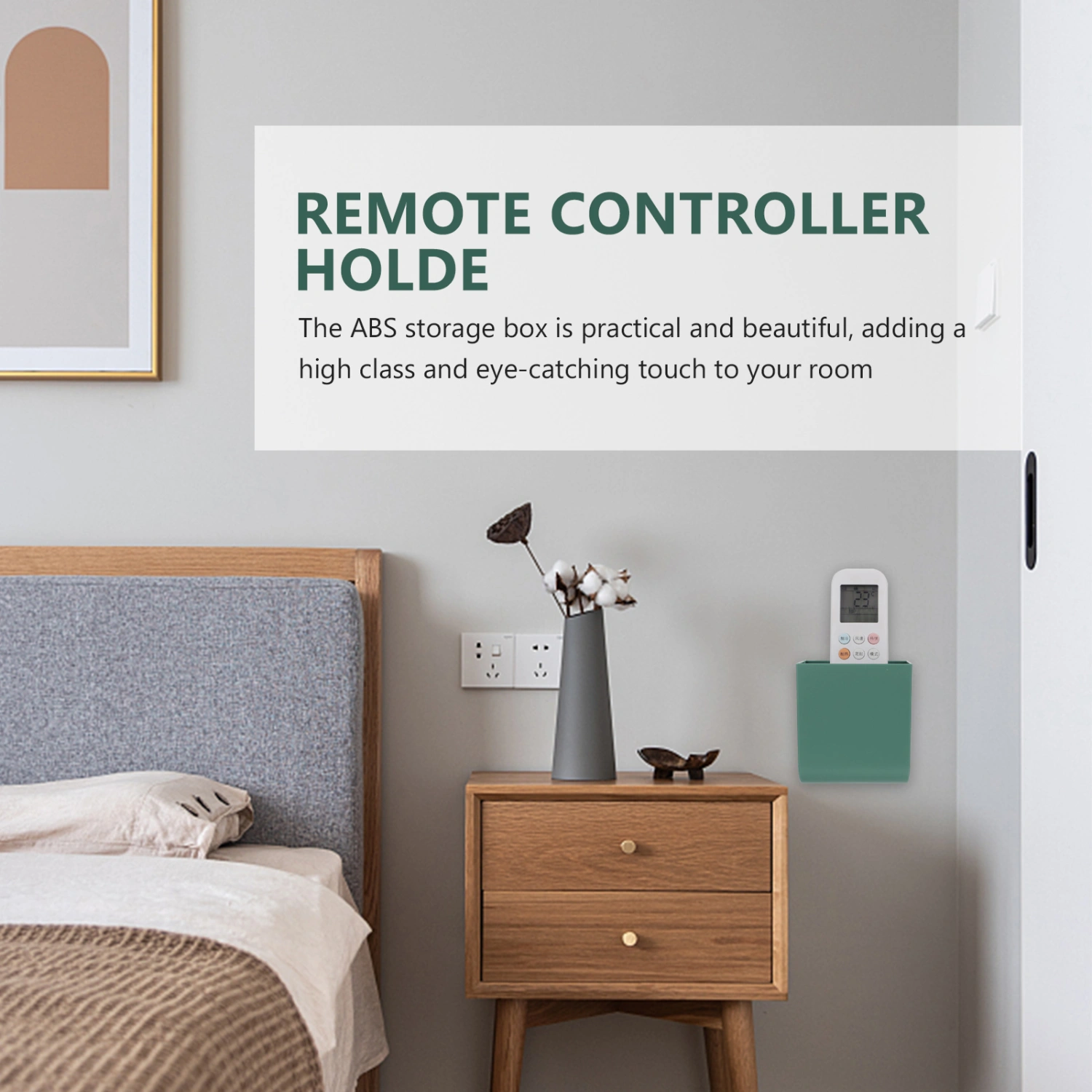 4pcs Multipurpose Storage Box TV Controller Wall Storage Holder Wall Organizer