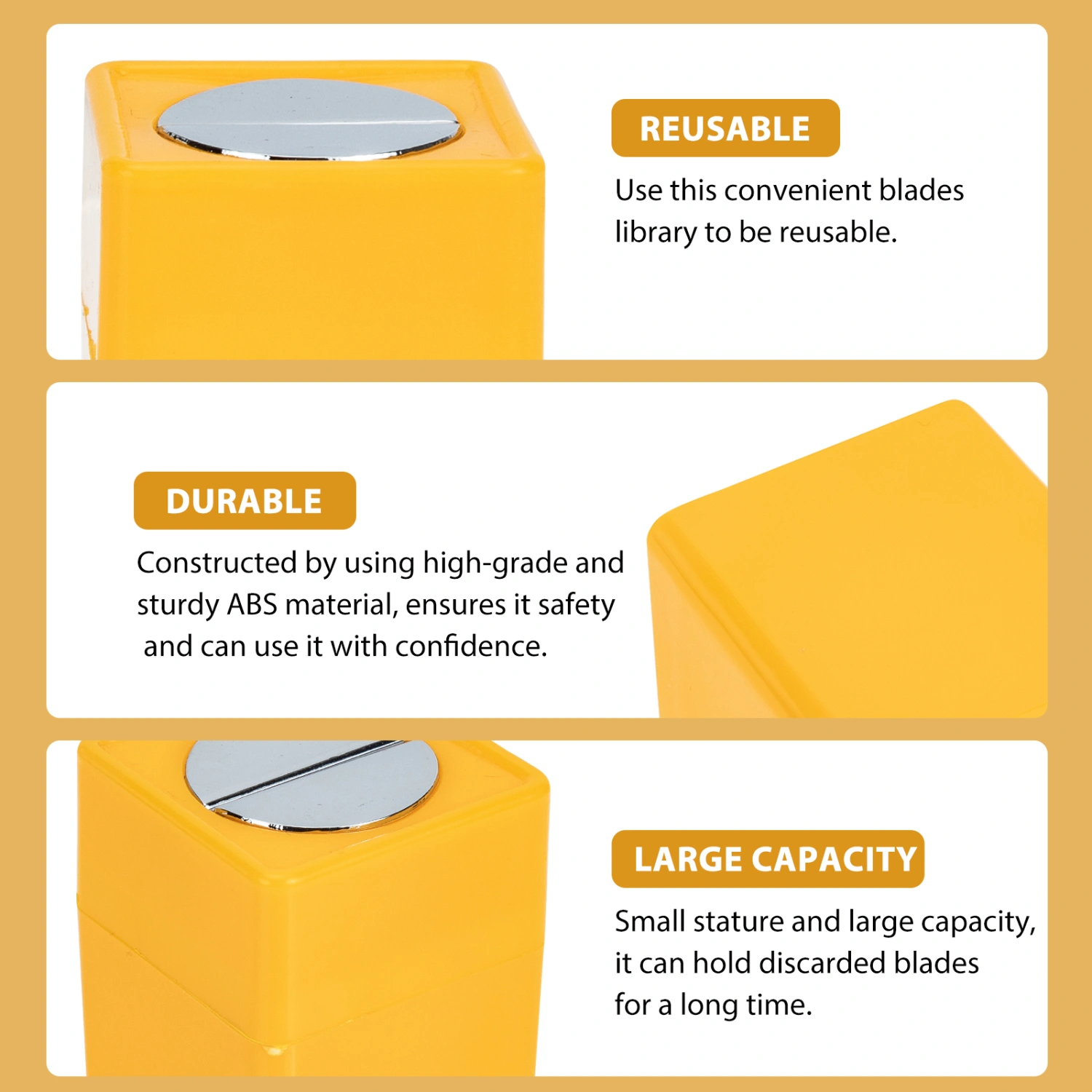 Waste Blades Storage Box Disposable Blades Storage Case Plastic Blades Container