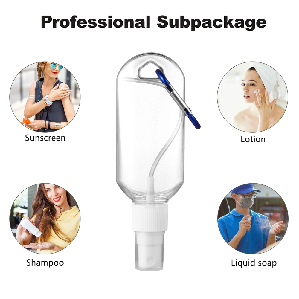 1 Set Transparent Plastic Sanitizer Shower Bottles Empty Lotion Storage Bottles