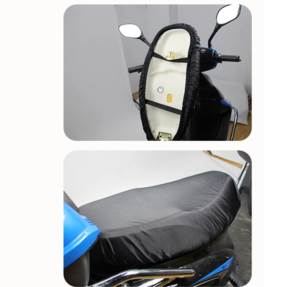 Pratical Motorcycle Cushion Cover Dustproof Protective Cover Multifunctional Sun Block Bike Cover for Outdoor Bike (Black, M)
