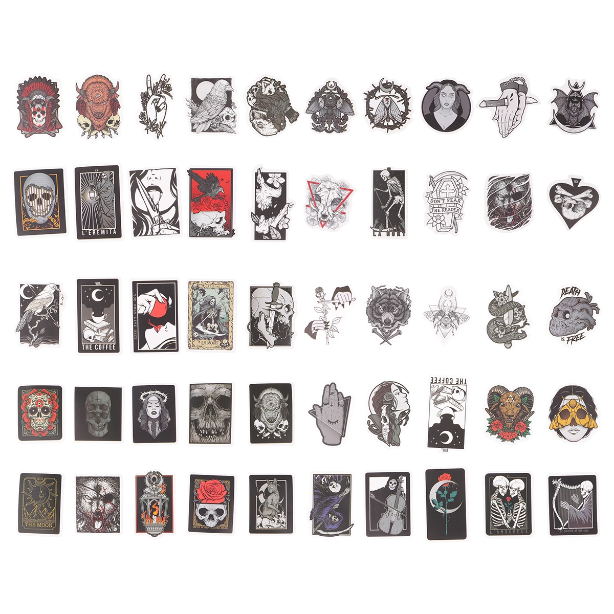 2 Packs Scary Skull Stickers Waterproof Decals for Laptop Camera Phone