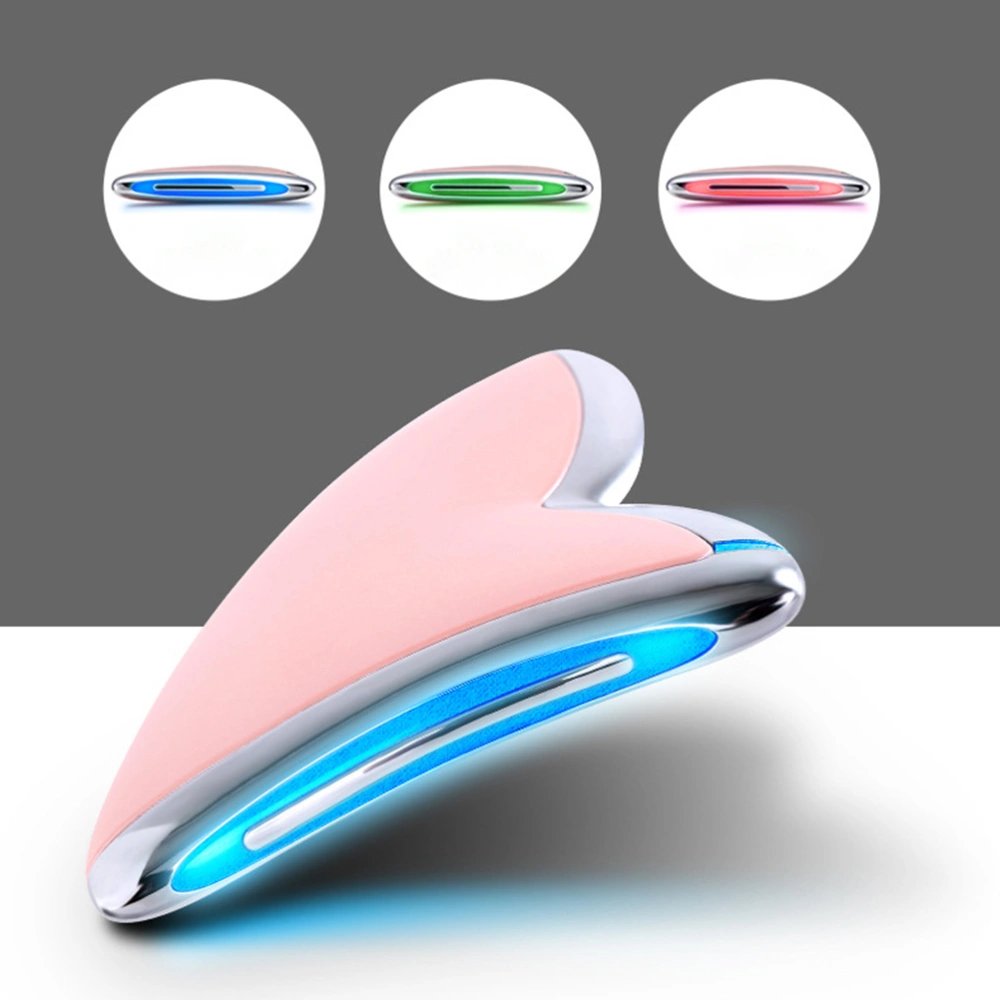 1pc USB Charging Face Neck Massager Beauty Neck Scraping Board V-Shaped Facial Massager Multifunctional Beauty Instrument