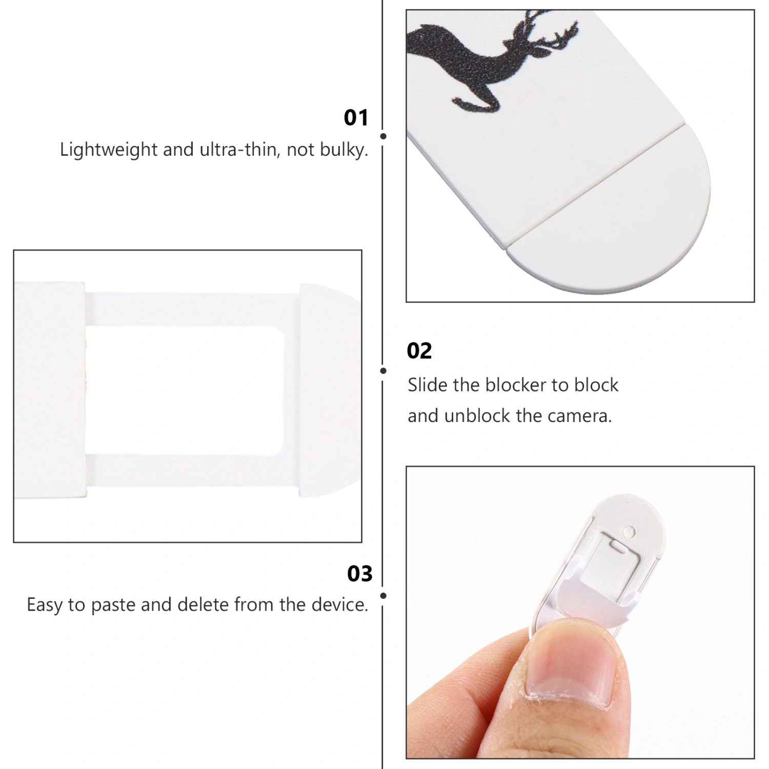 2 PCS Webcam Cover Slide Laptop Desktop Computer Camera Privacy Slider Cover