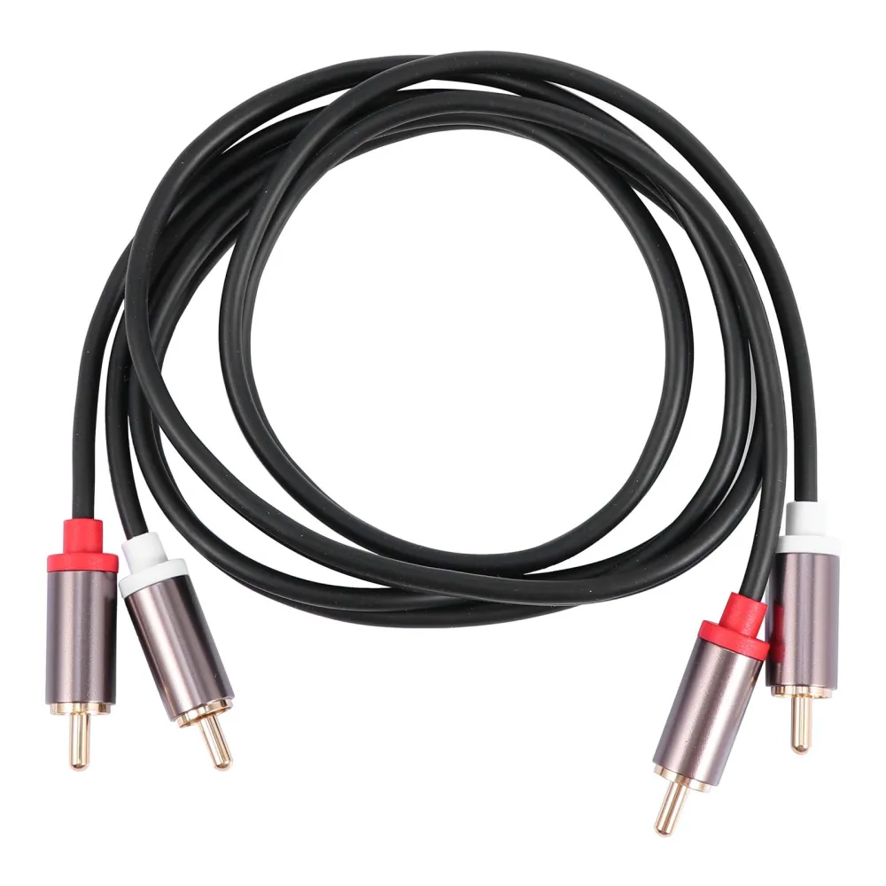 1 Meter 2 RCA to 2 RCA Male Cable for Hi-Fi Systems Gaming Consoles Adapter Cord