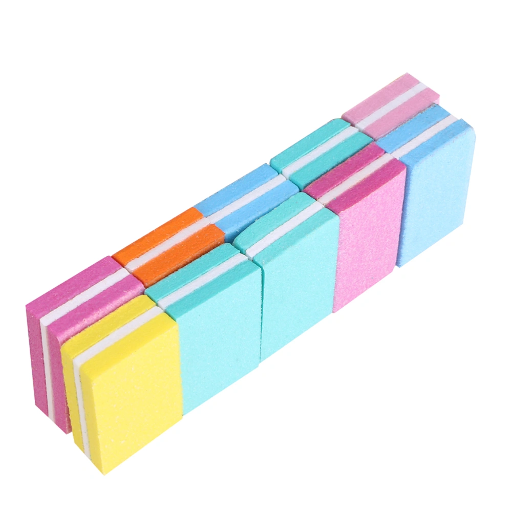 10pcs Nail Art Tools Small Square Polishing Block Sponge Nail Art File