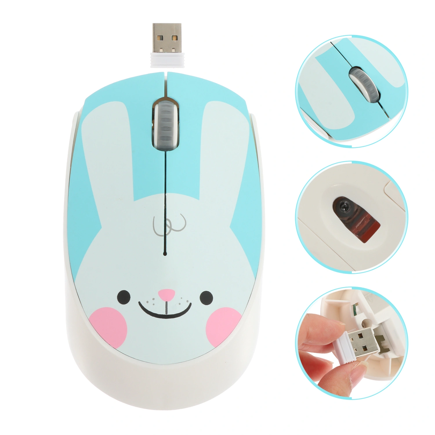 Wireless Mouse Mute Mouse 2.4ghz Optical Mouse for Notebook Laptop Computer