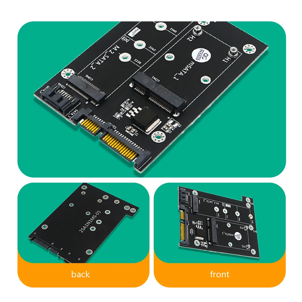 mSATA Adapter mSATA M.2 B-key to Dual SATA 3.0 Converter Computer Accessory