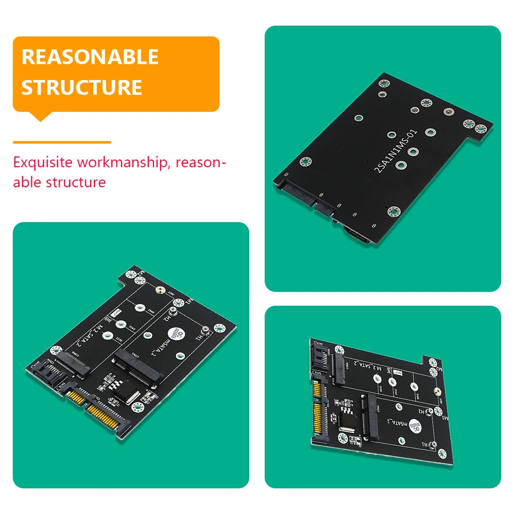 mSATA Adapter mSATA M.2 B-key to Dual SATA 3.0 Converter Computer Accessory