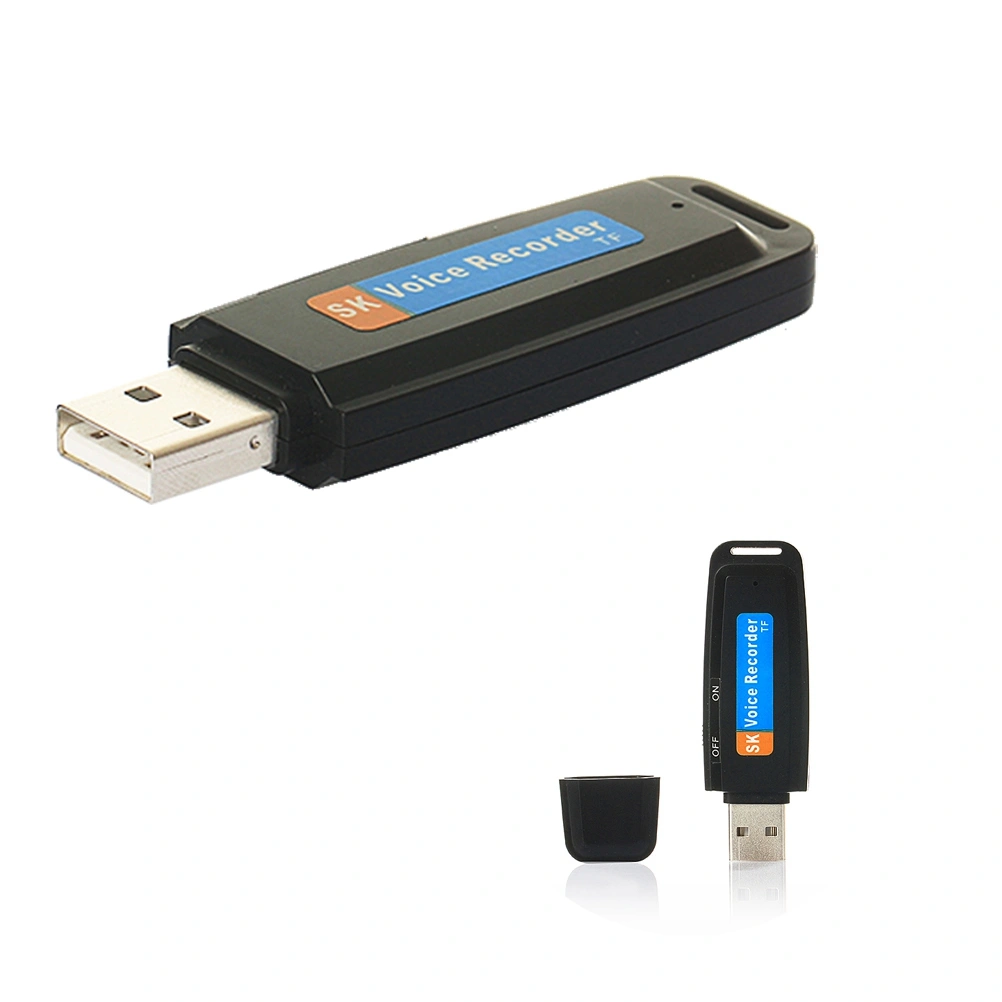 Mini Digital Voice Audio Recorder Dictaphone USB Disk for Lectures Meetings Interviews Telephone Conversation Recording (16GB Black)