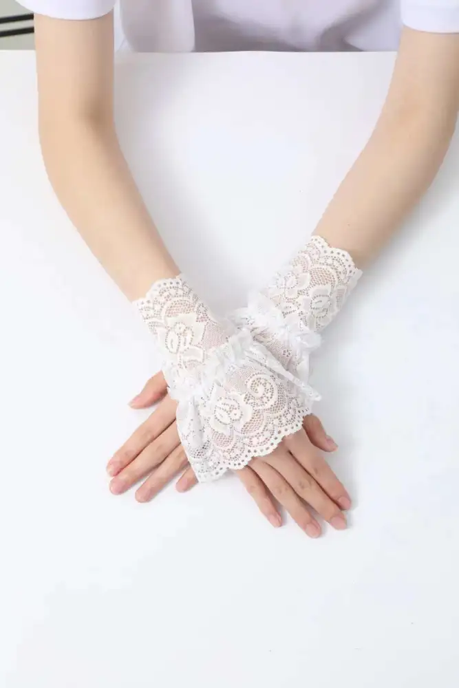 1 Pair Wrist Cuffs Lace Cuffs Detachable False Sleeves Women Dress Accessories