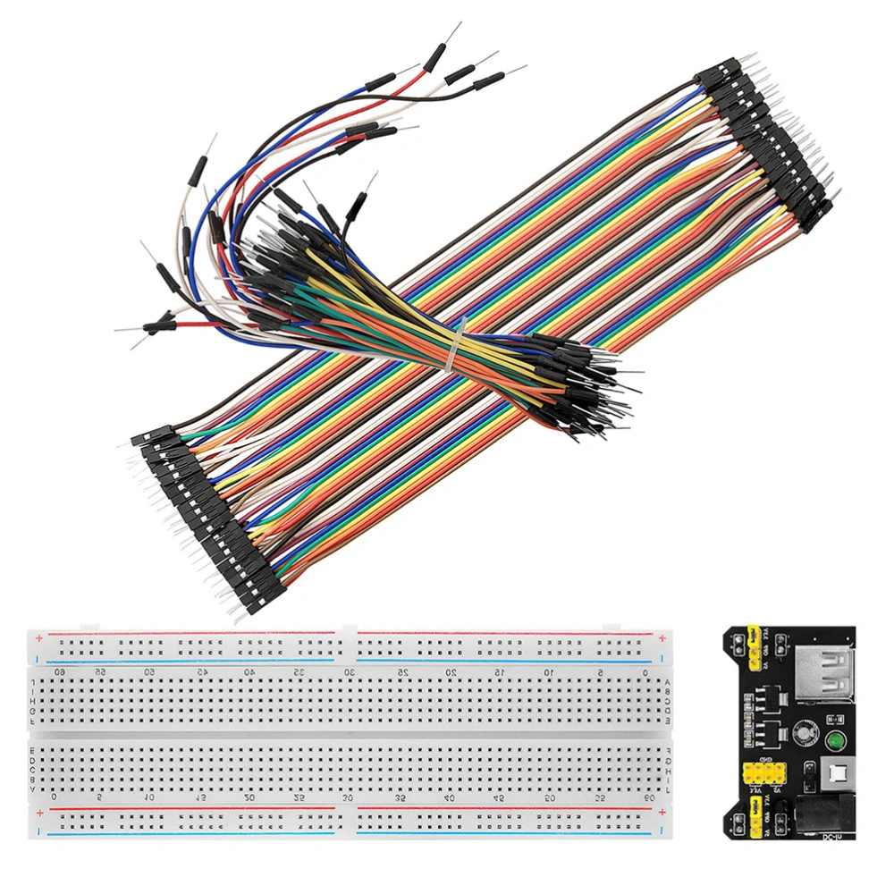 830 Breadboard Kit Breadboard Power Supply Module 40Pin Line Jumper Wire