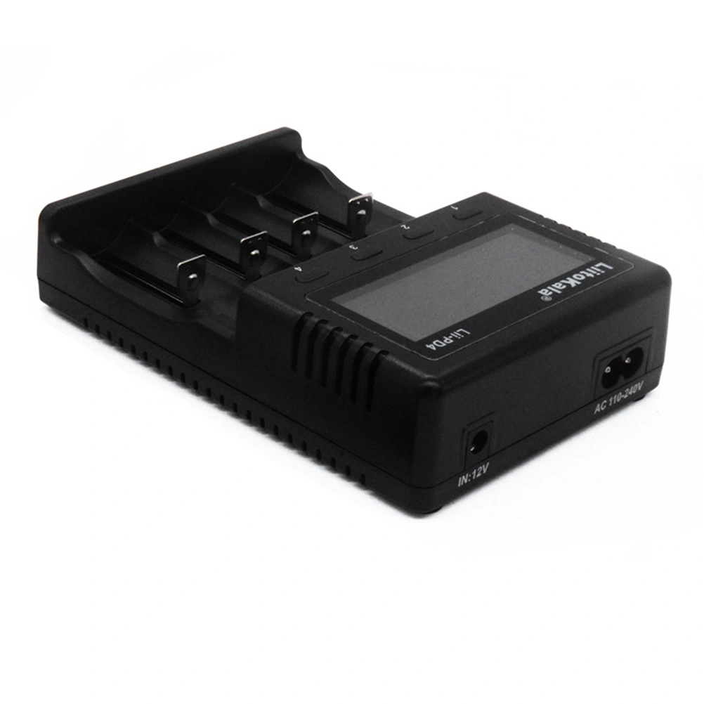 4 Slots Battery Charger LCD Lithium Battery Multi-use Charger Professional Battery Charger for Home Shop with US Plug