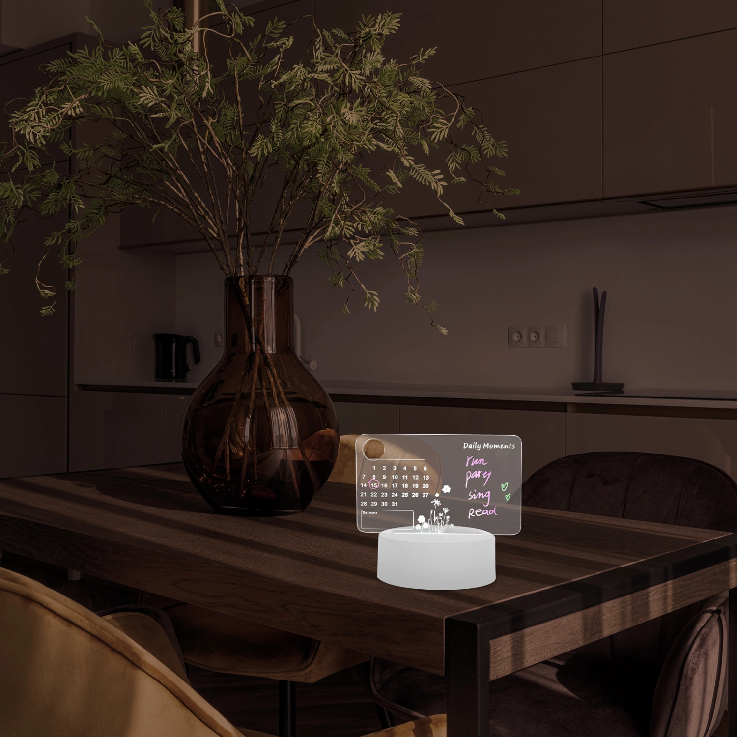 DIY Calendar Night Light Dimmable Night Lamp Touch Small Night Light USB Night Light