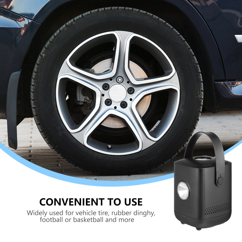 1 Set USB Rechargeable Outdoor Air Pump Electric Car Tire Air Compressor (Black)