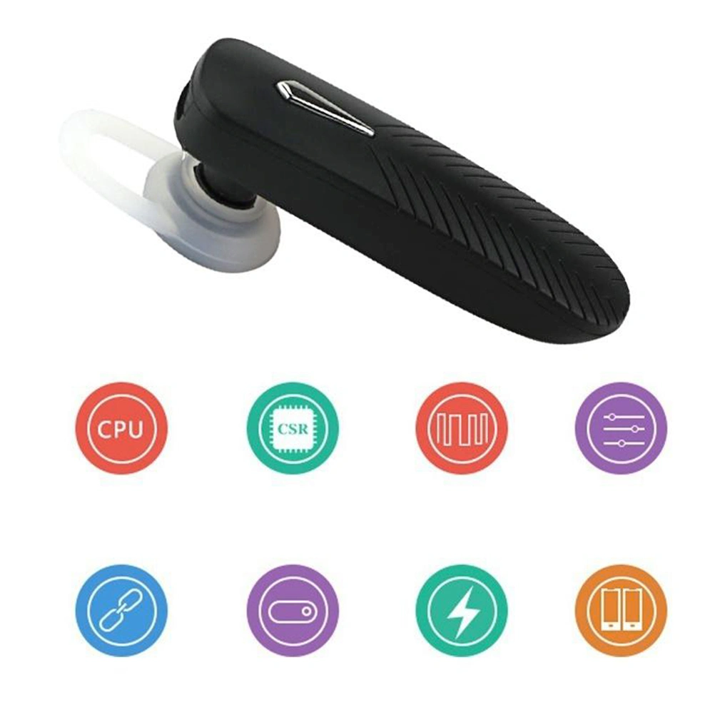 Wireless 4.1 Noise Isolating Driving Hands free Earphone In-Ear Head Phones for Smartphones (Black)