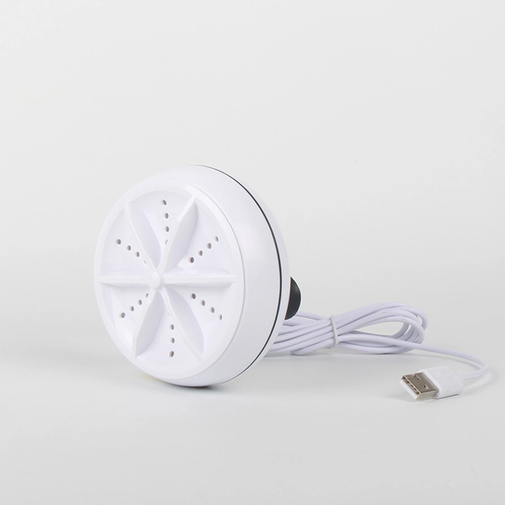 1 Set of Ultrasonic Turbine Washing Machine USB Portable Mini Laundry Cleaning Machine High Frequency Laundry Washer for Travel and Children's Laundry (White)