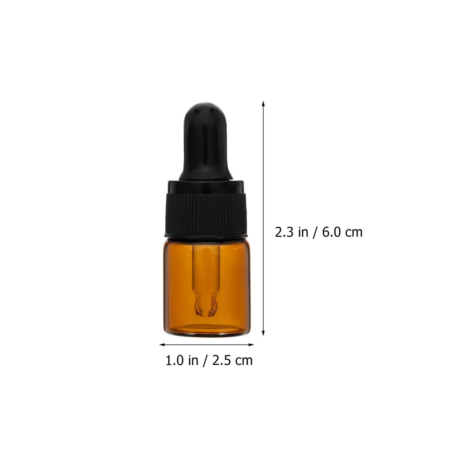 15pcs Refillable Essential Oil Bottles Glass Dropper Bottles Perfume Bottles (Brown)